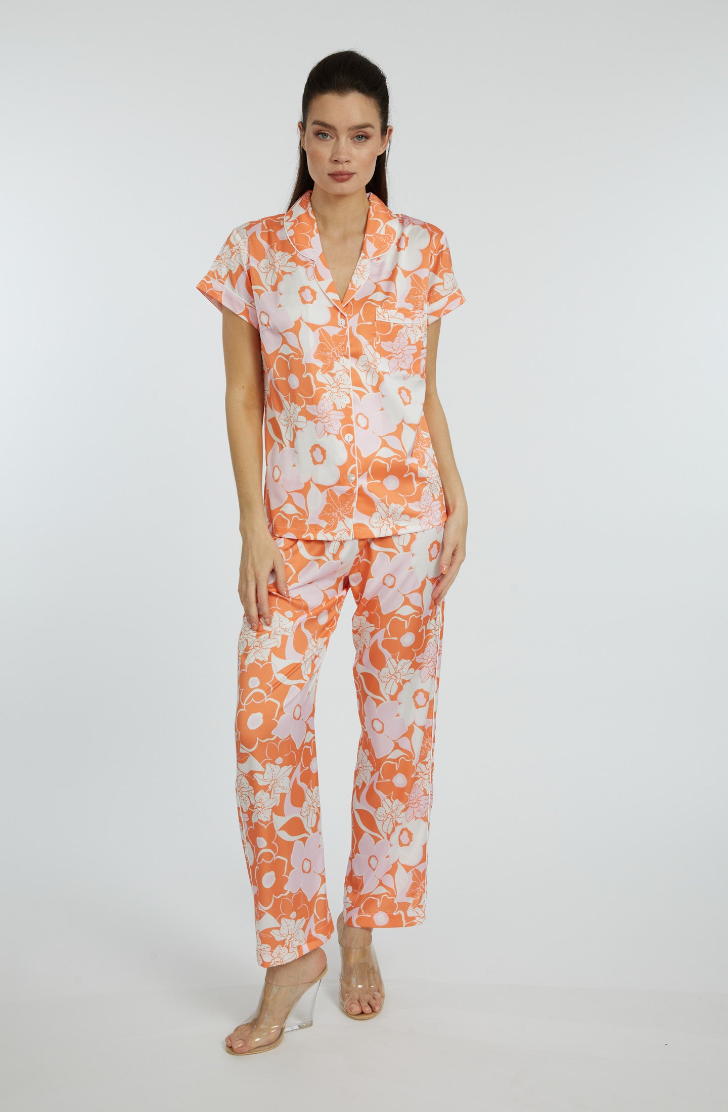 Orange Crush Short Sleeve & Pant PJ Set