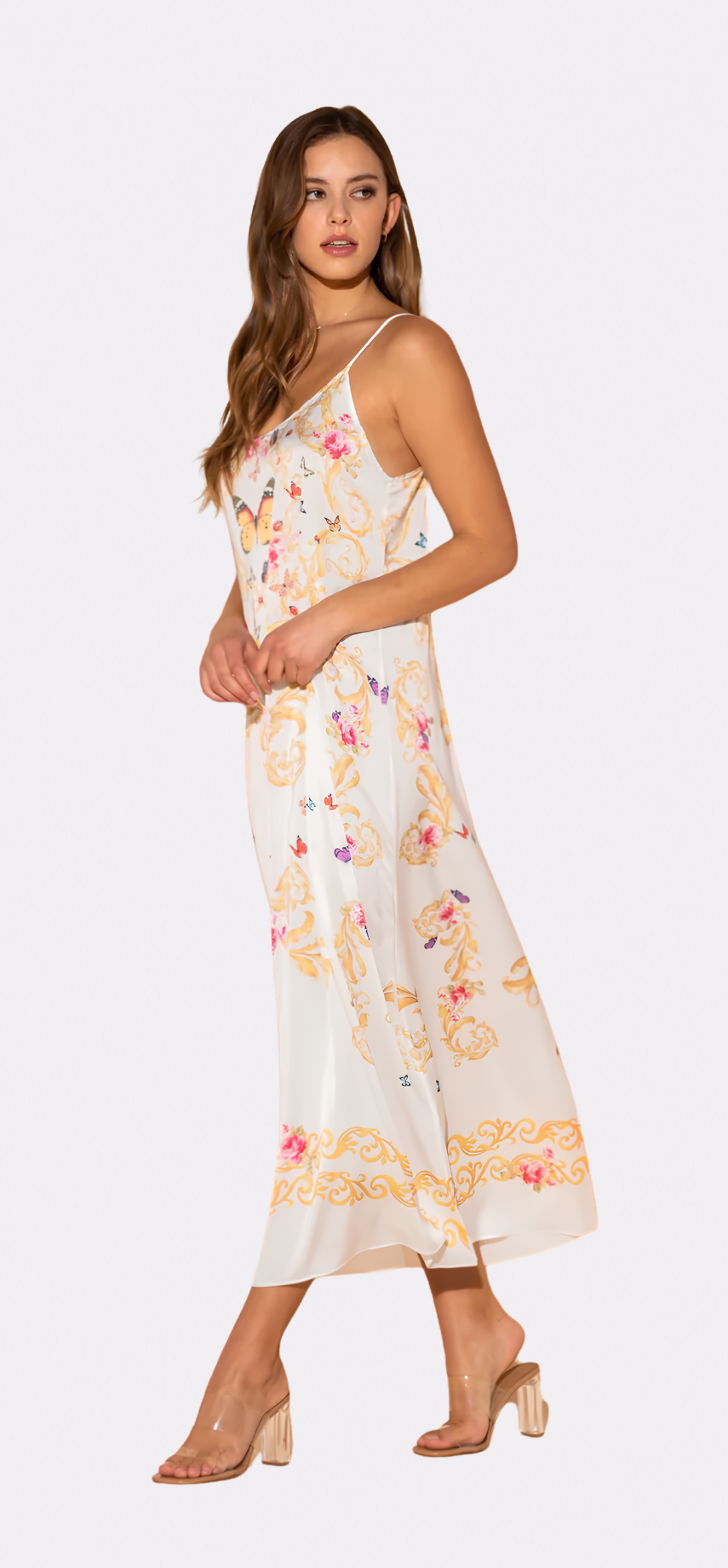 White Butterflies Long Chemise