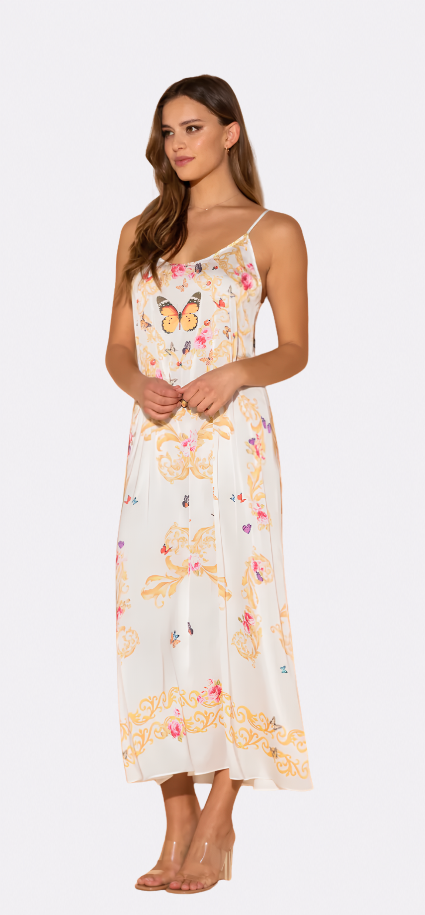 White Butterflies Long Chemise