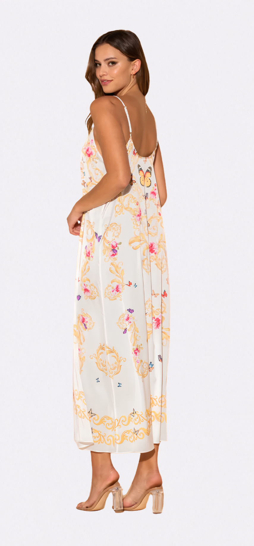 White Butterflies Long Chemise