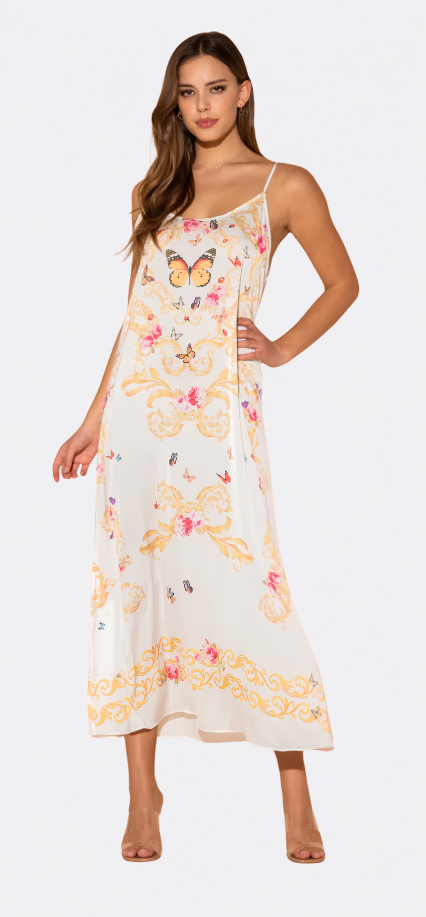 White Butterflies Long Chemise