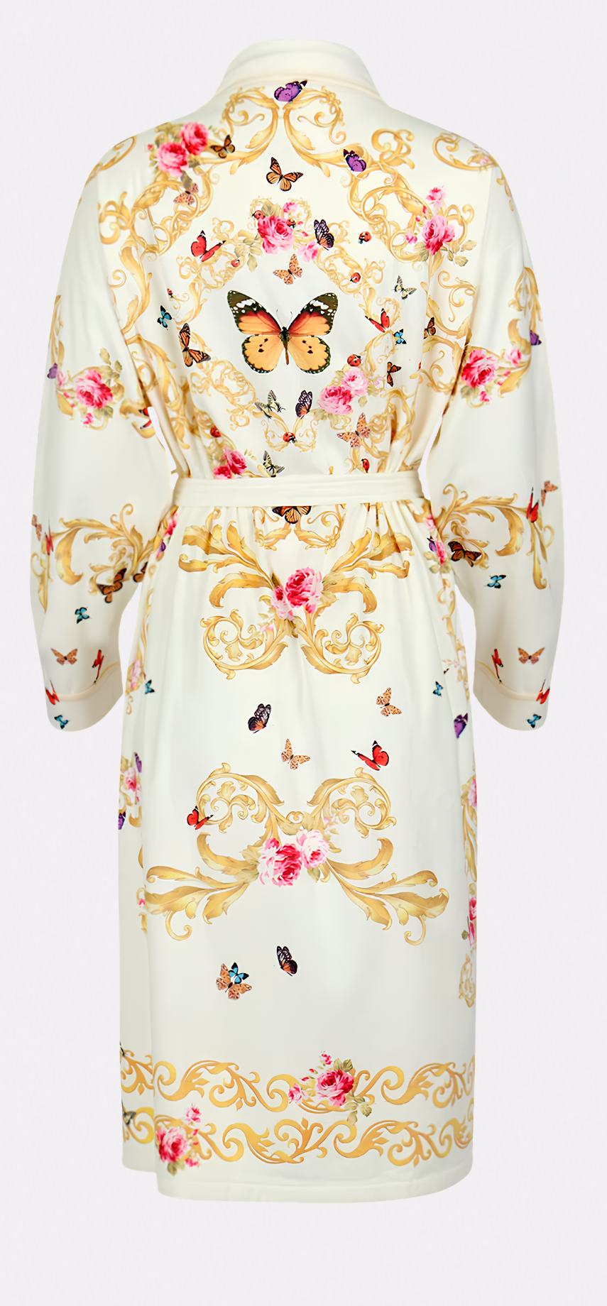White Butterflies Long Robe