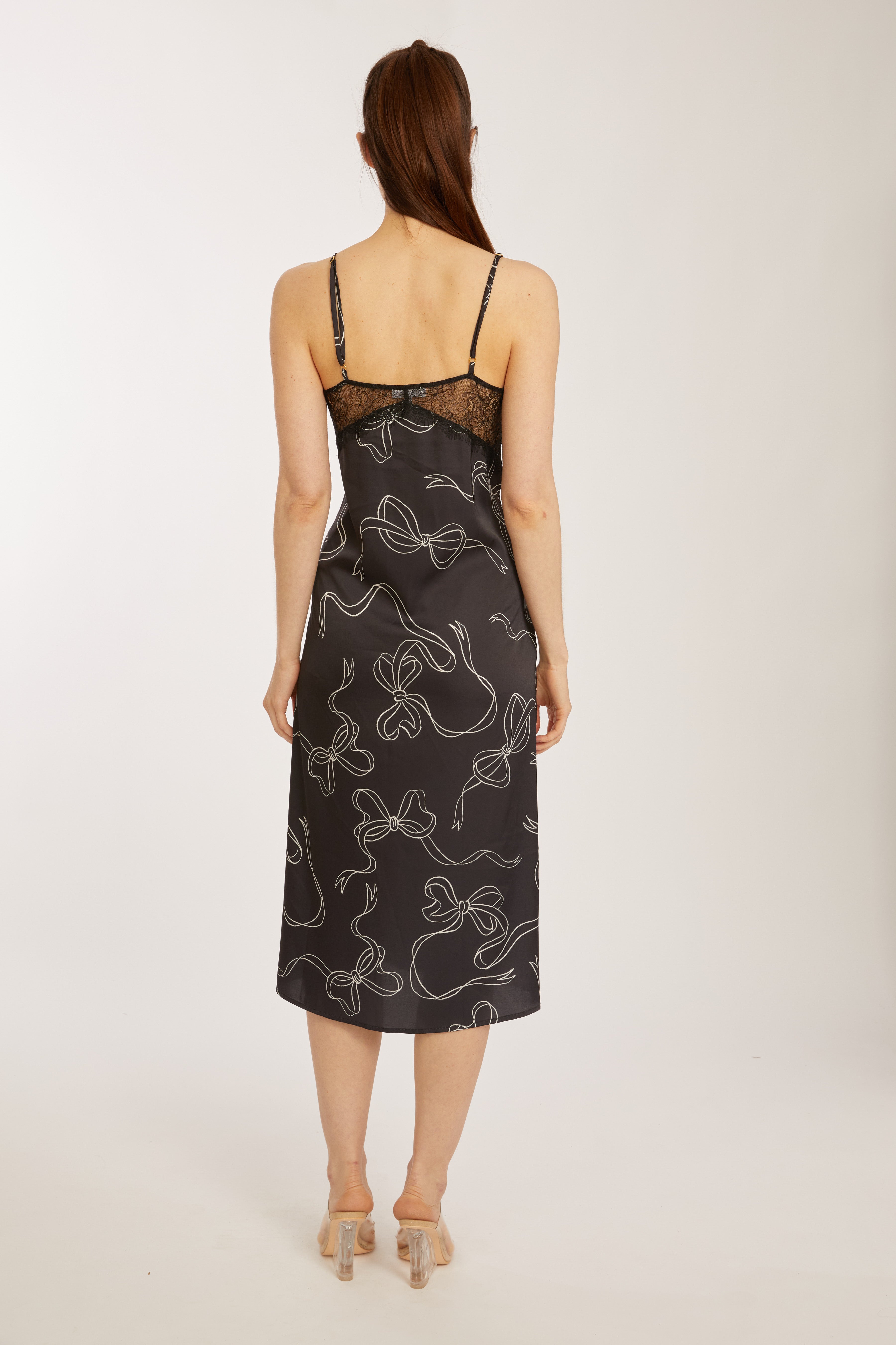 Bow Black Lace dress