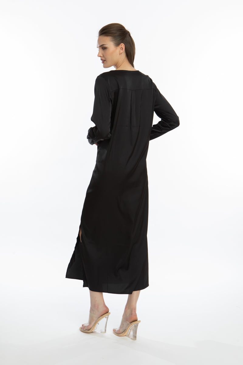 Noir Long Sleeve Tunic Dress