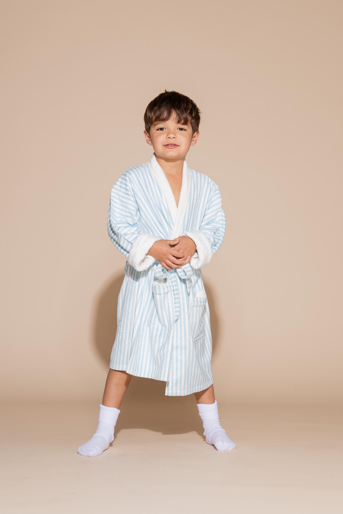 Blue Stripes w/ Prince Kids Robe
