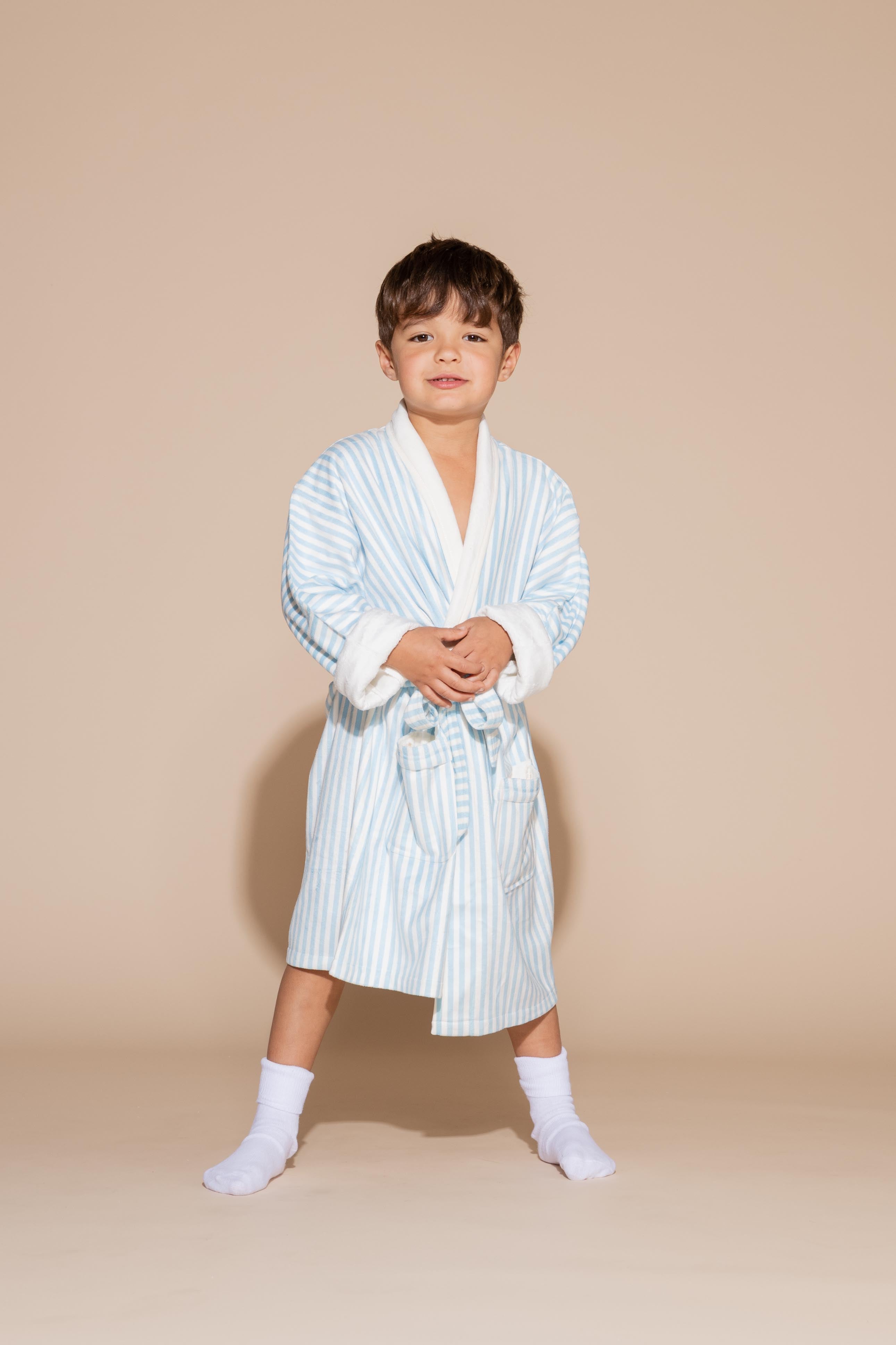 Blue Stripes w/ Prince Kids Robe