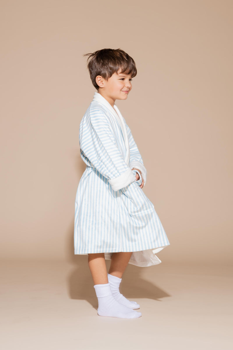Blue Stripes w/ Prince Kids Robe