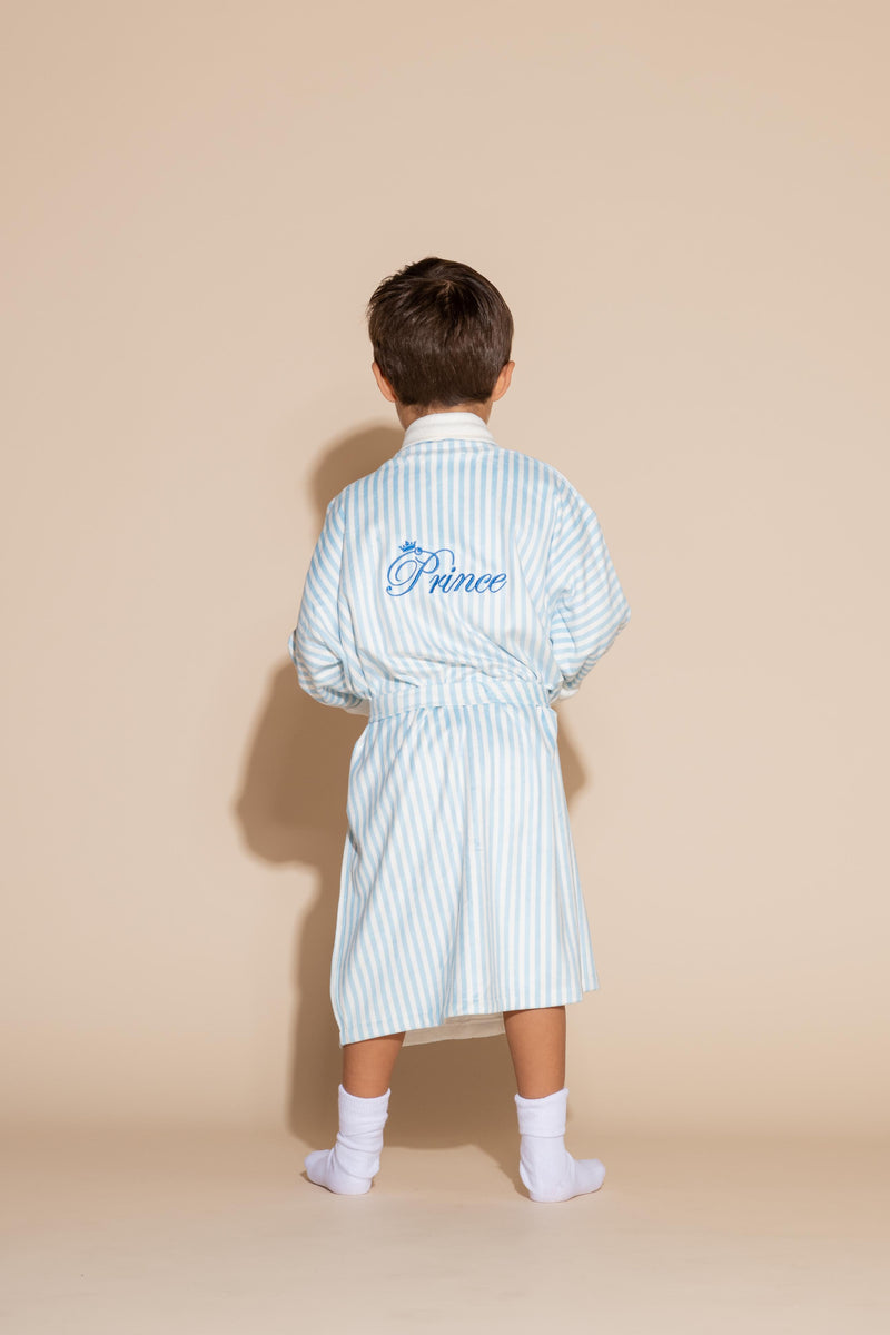 Blue Stripes w/ Prince Kids Robe