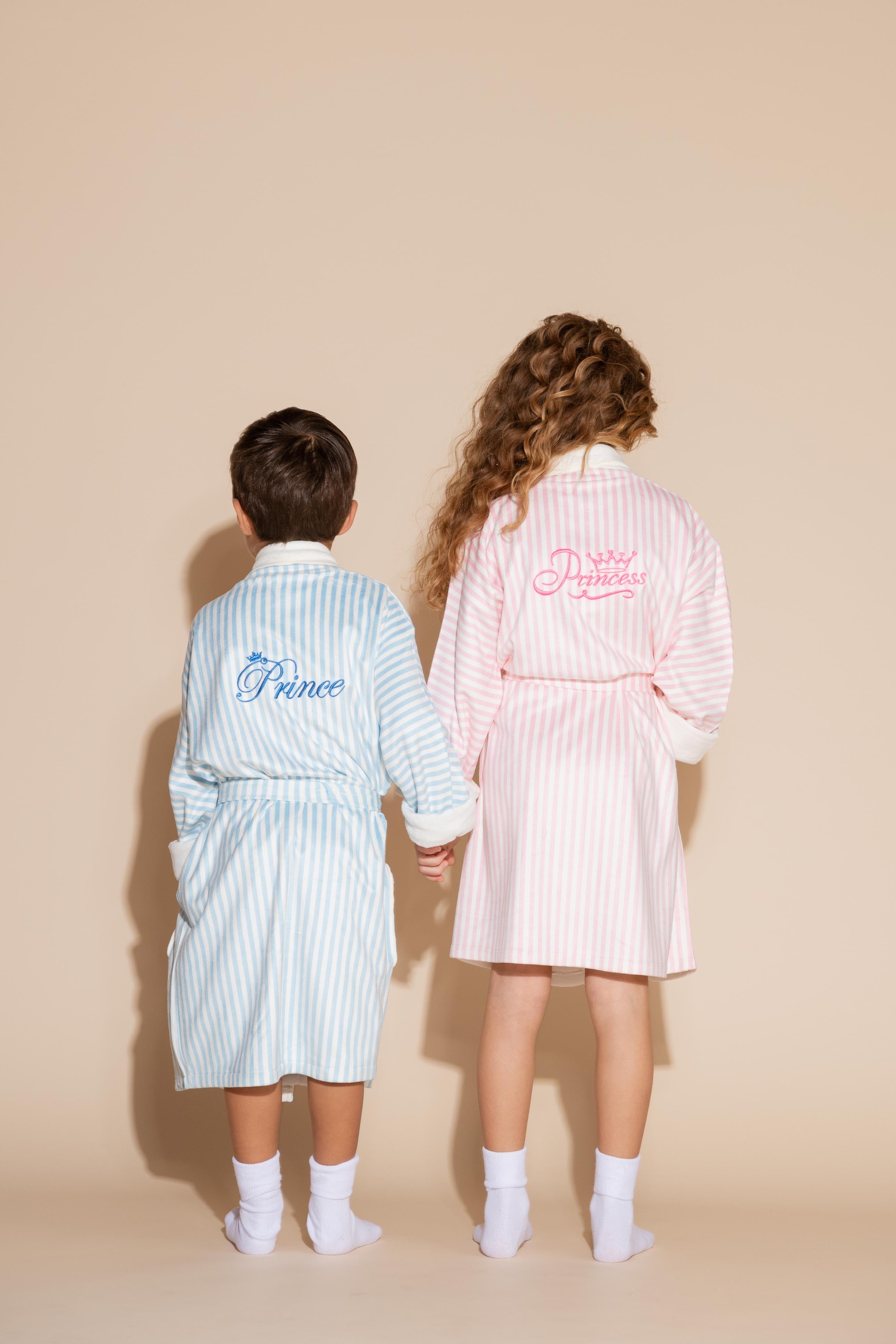 Blue Stripes w/ Prince Kids Robe