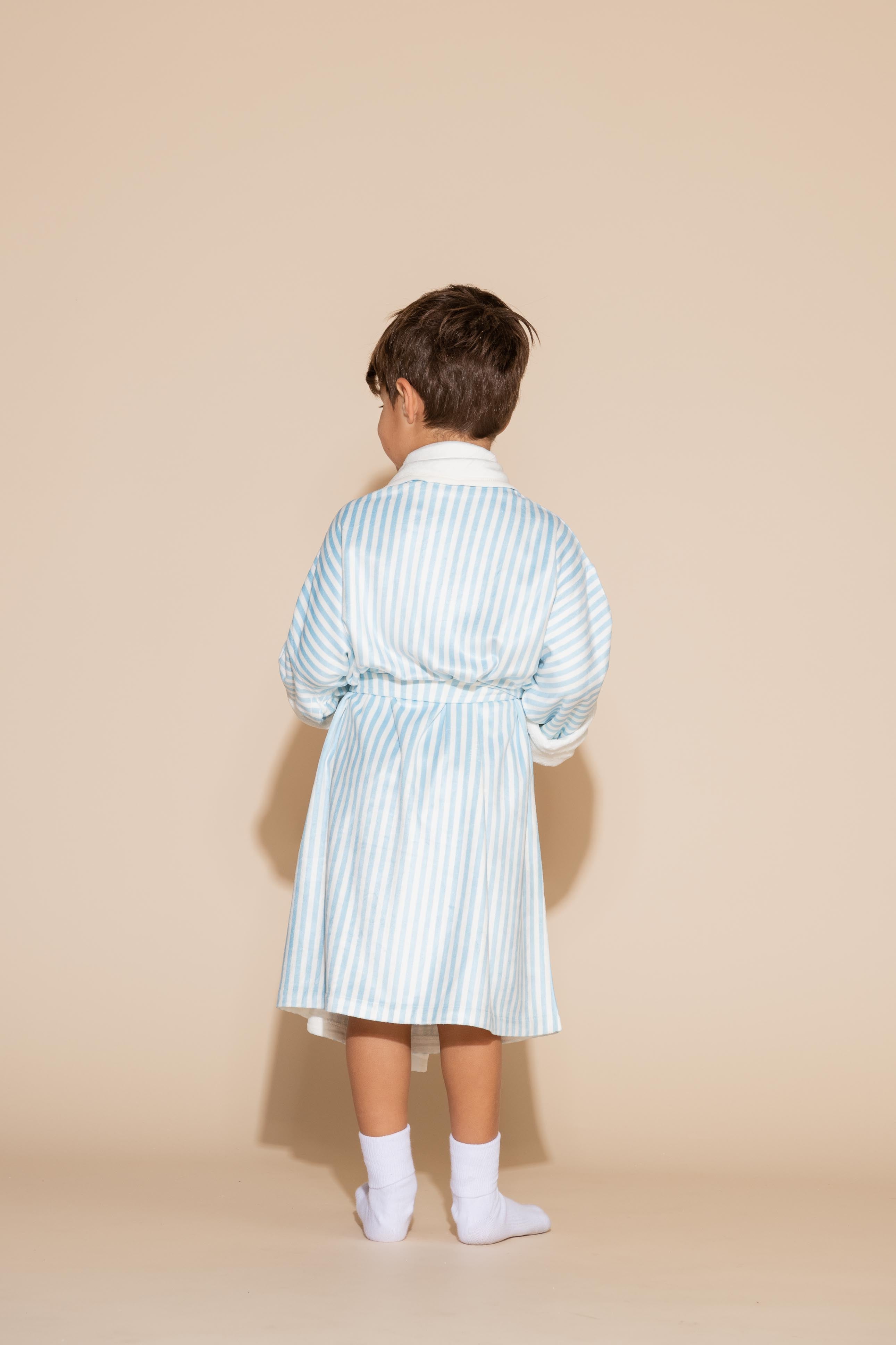 Blue Stripes Kids Robe