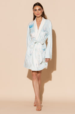 Serena Blue Short Robe