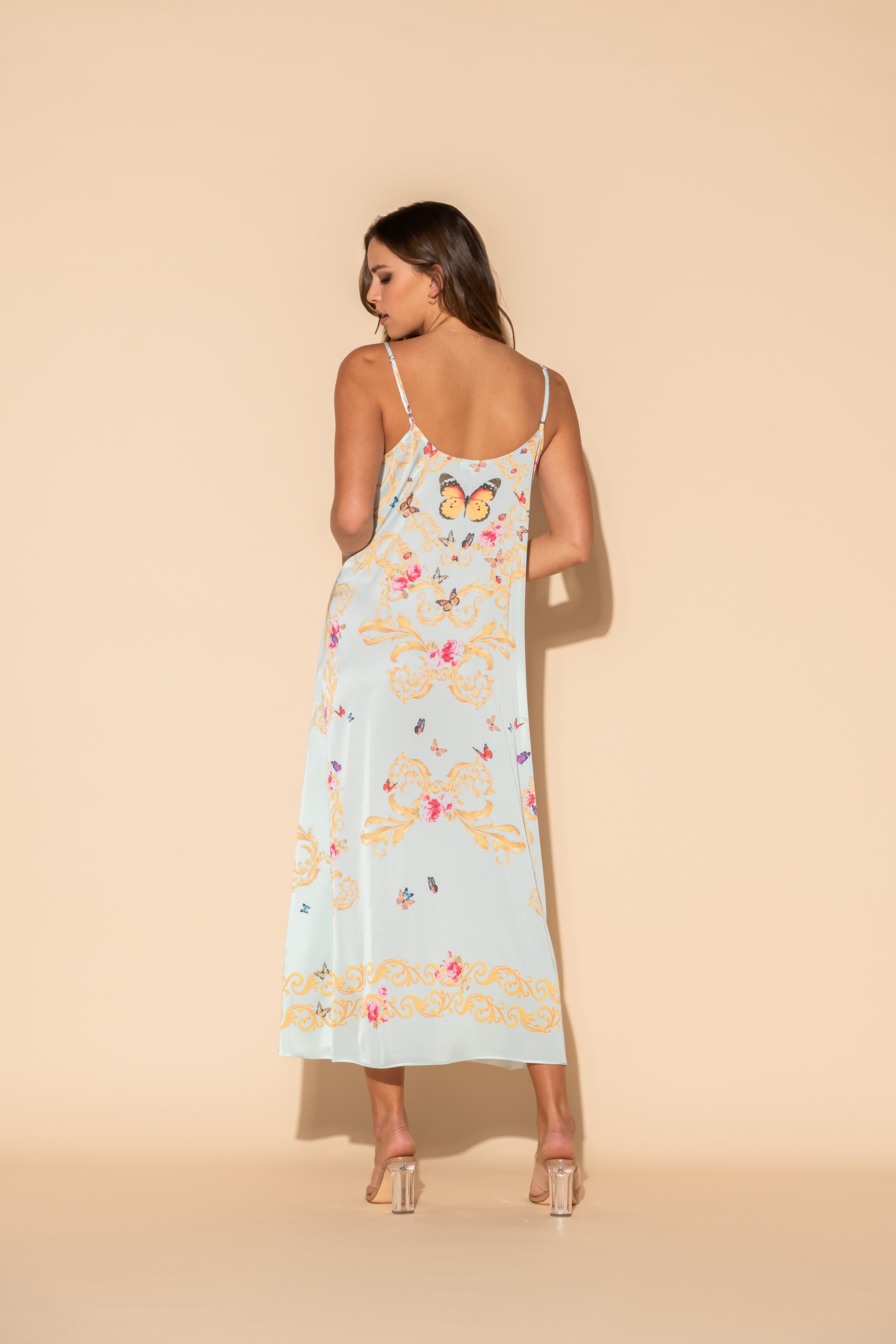Blue Butterflies Long Chemise
