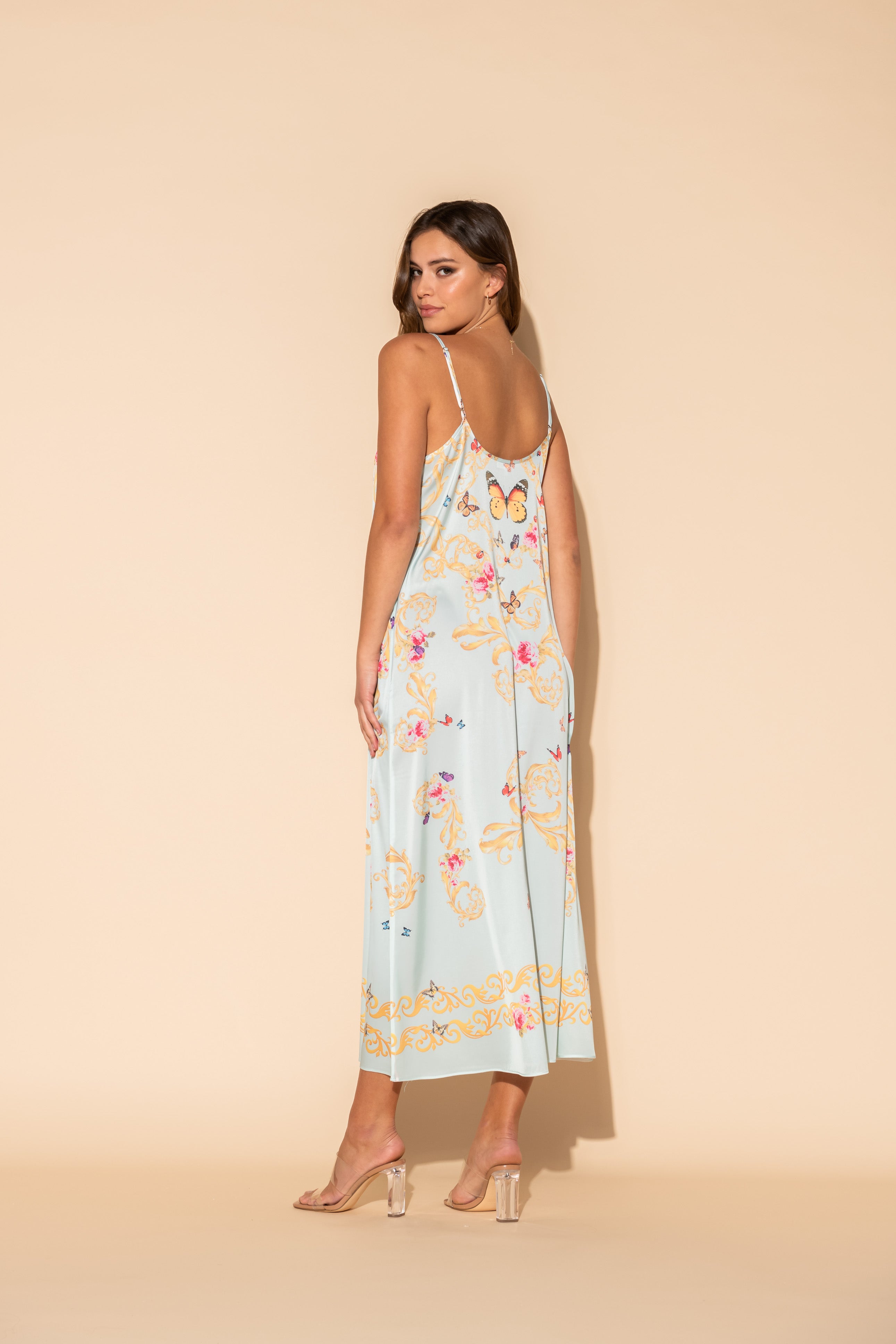 Blue Butterflies Long Chemise
