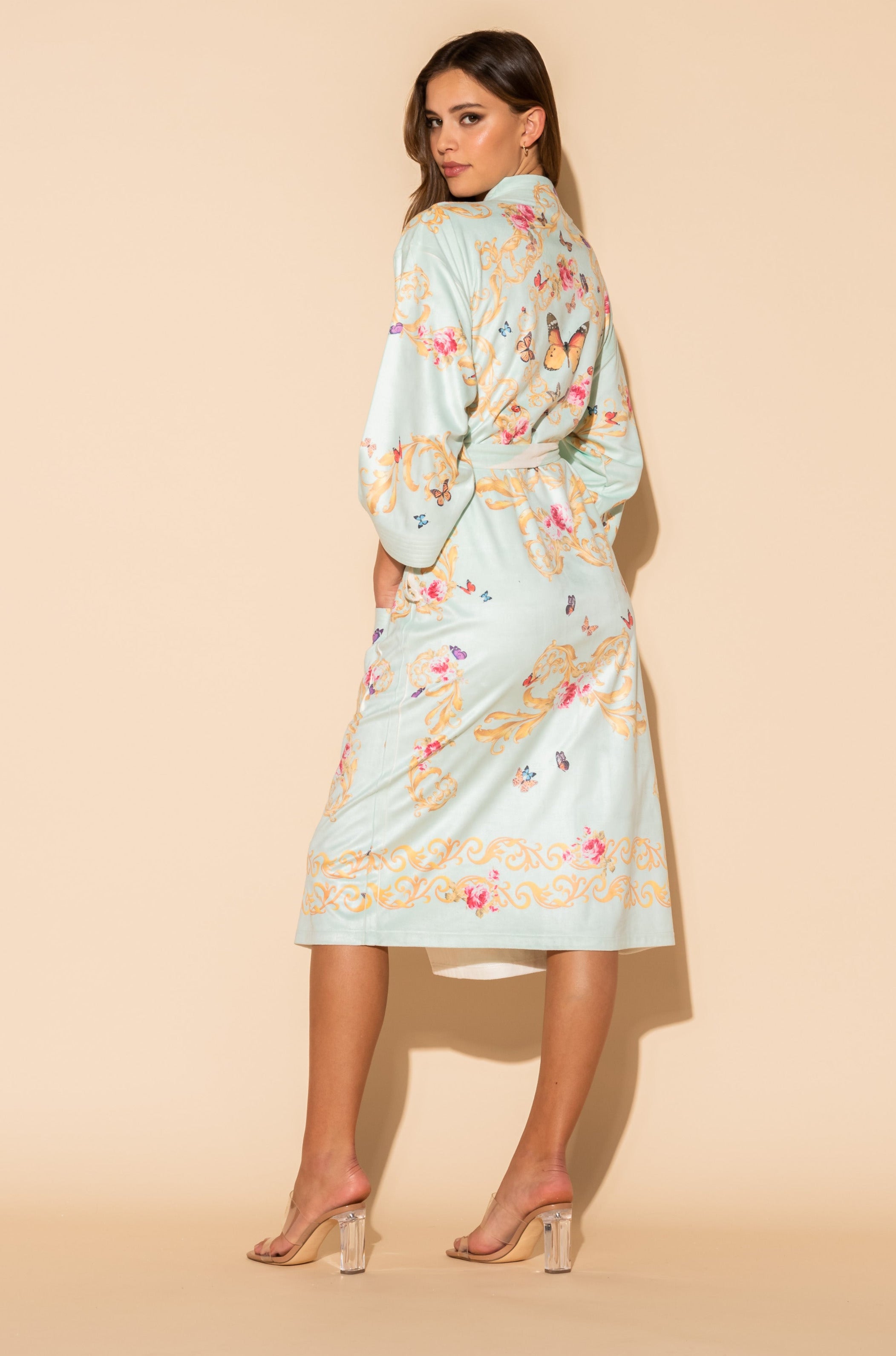 Blue Butterflies Kimono