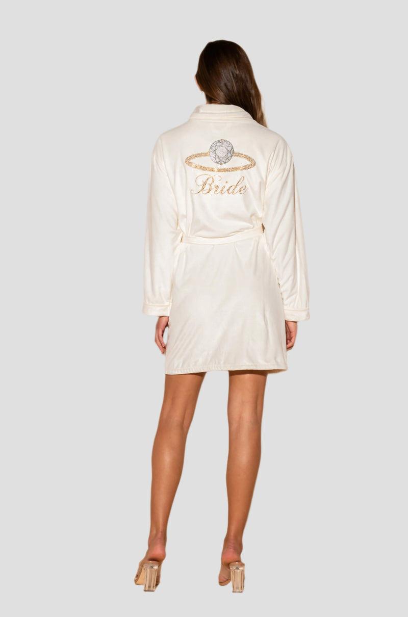 Bride with Ring Embellished Short Robe