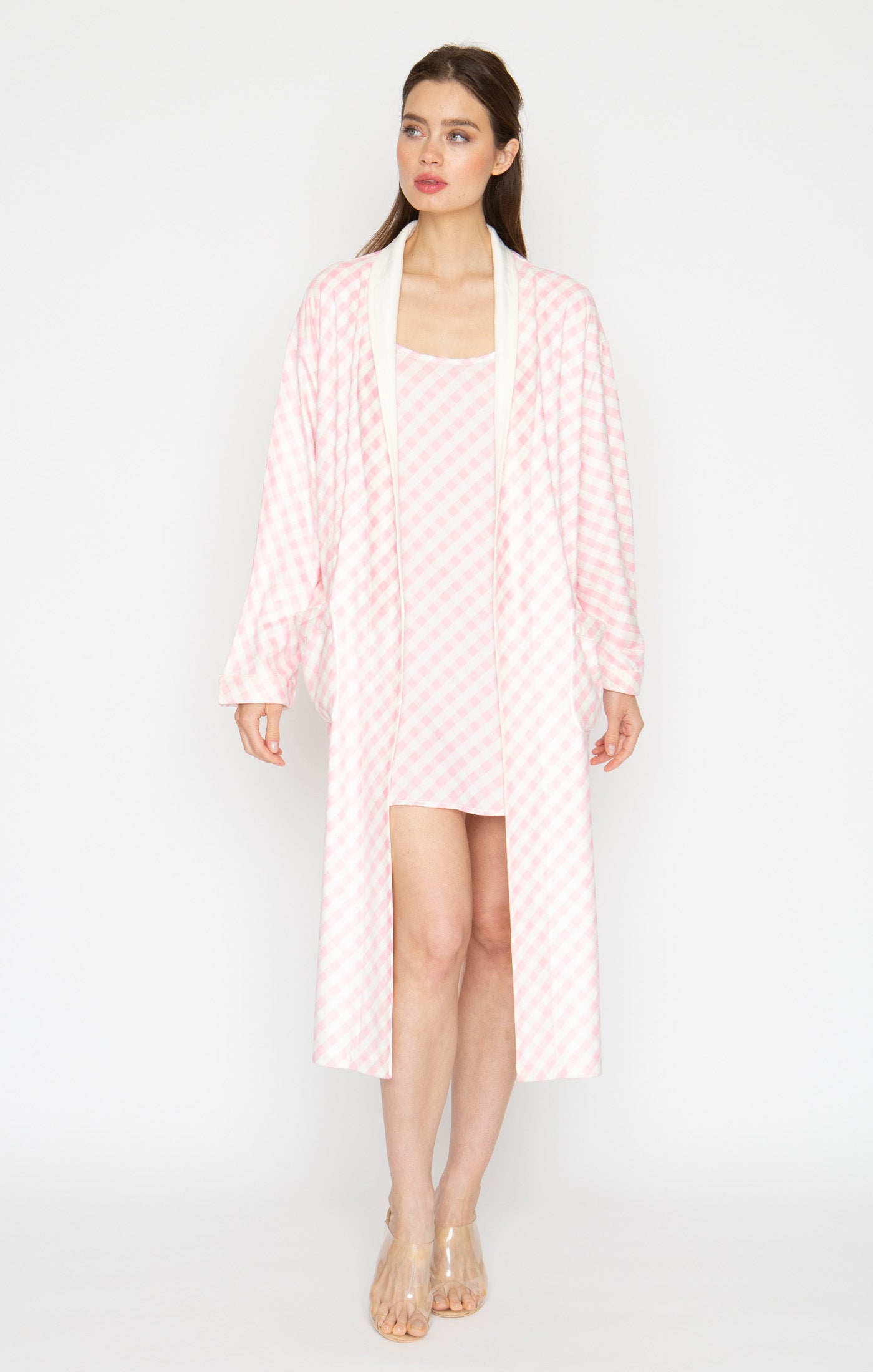 Checkmate Pink Long Robe