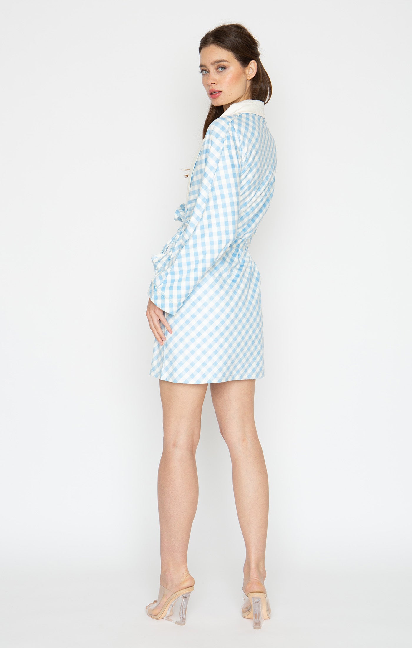 Checkmate Blue Short Robe