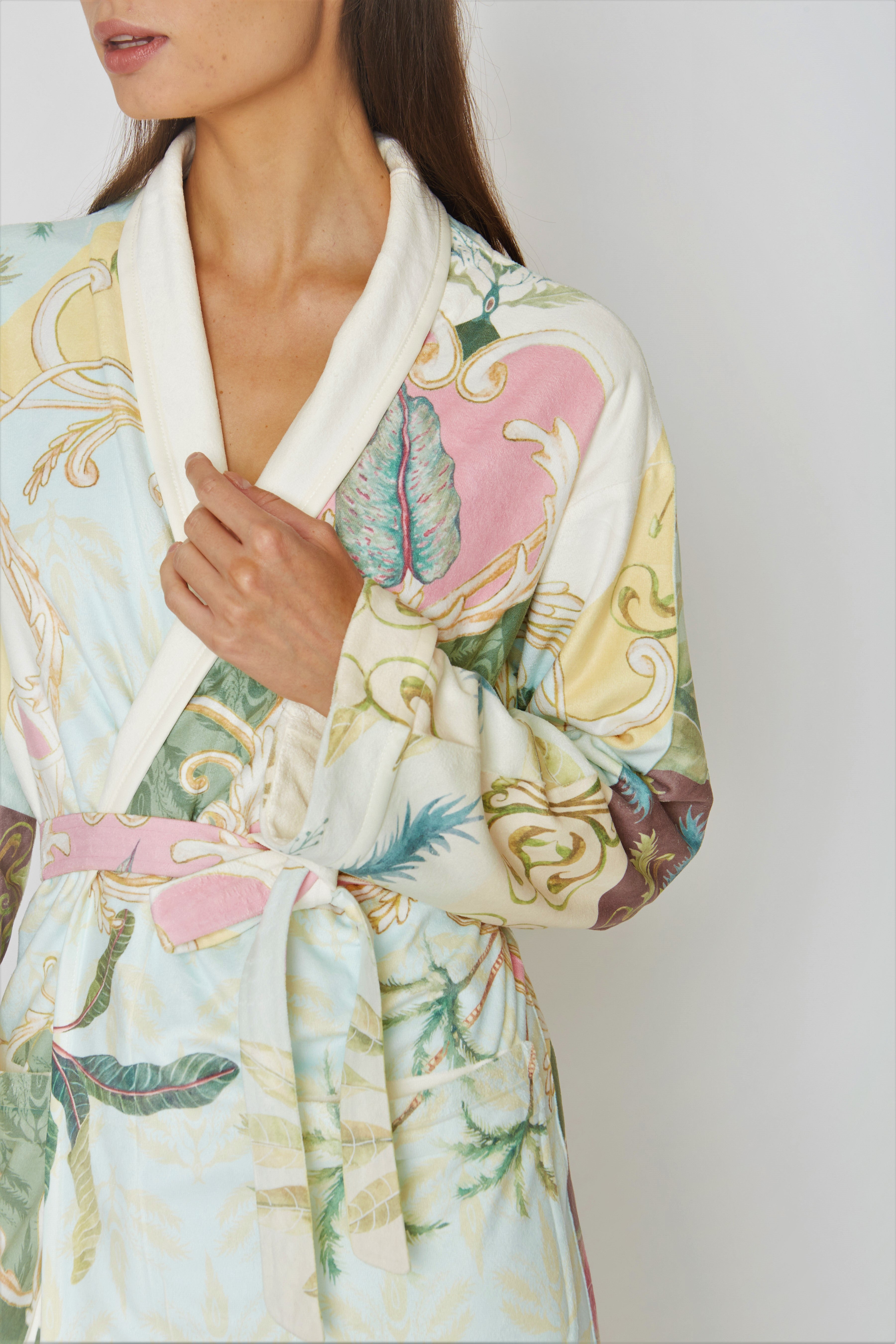 Dream Of Palms Yellow Long Robe