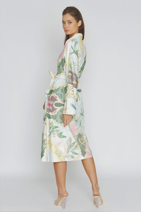 Dream Of Palms Yellow Long Robe