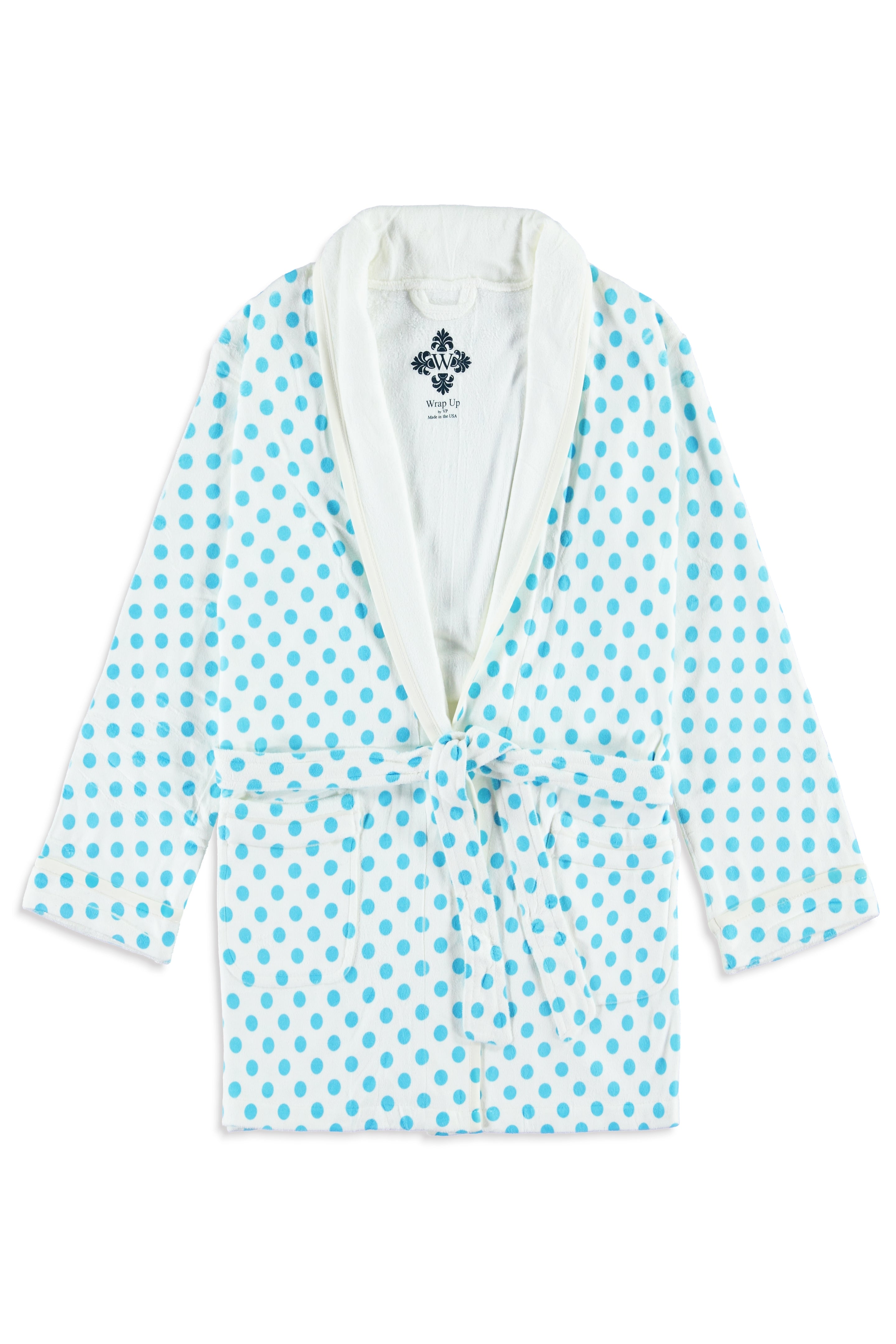 Blue Polka Dot Kids Robe